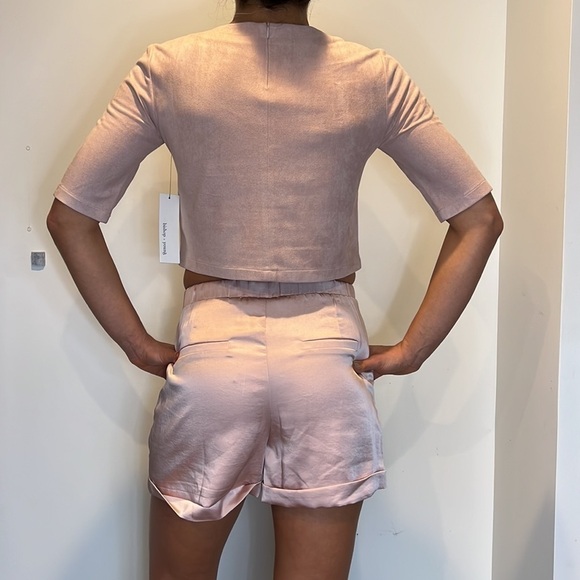 Bishop + Young Suede Blush Crop - Picture 3 of 4